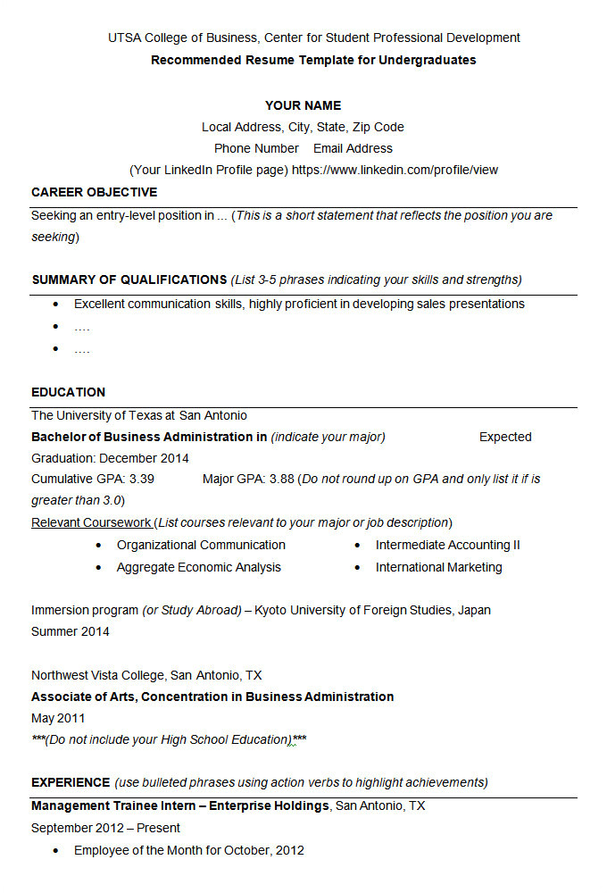 best resume examples