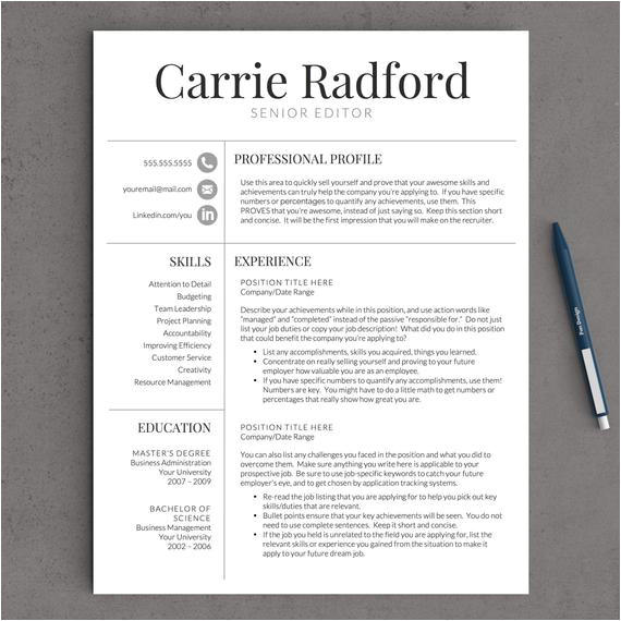 classic professional resume template for