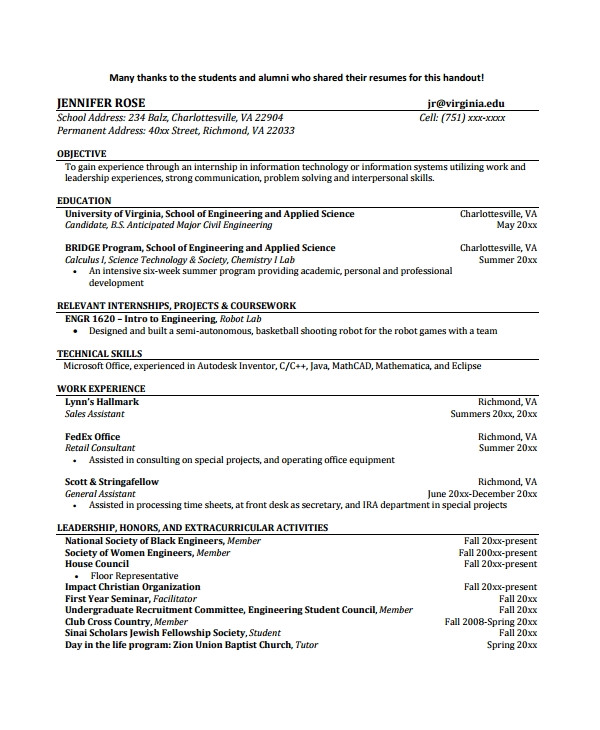 biomedical engineer resume
