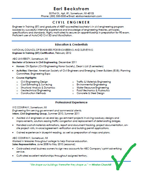 download civil engineering cv resume