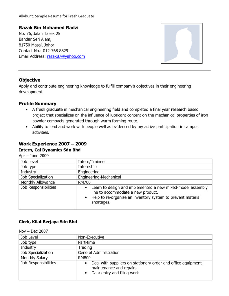 check our sample resume for civil engineer fresh graduate checklist
