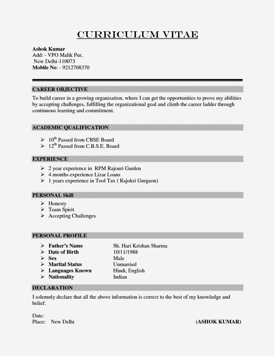 how to create a biodata for job