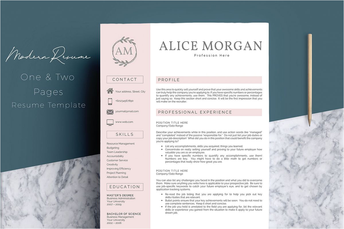 11656 professional creative resume template alice morgan