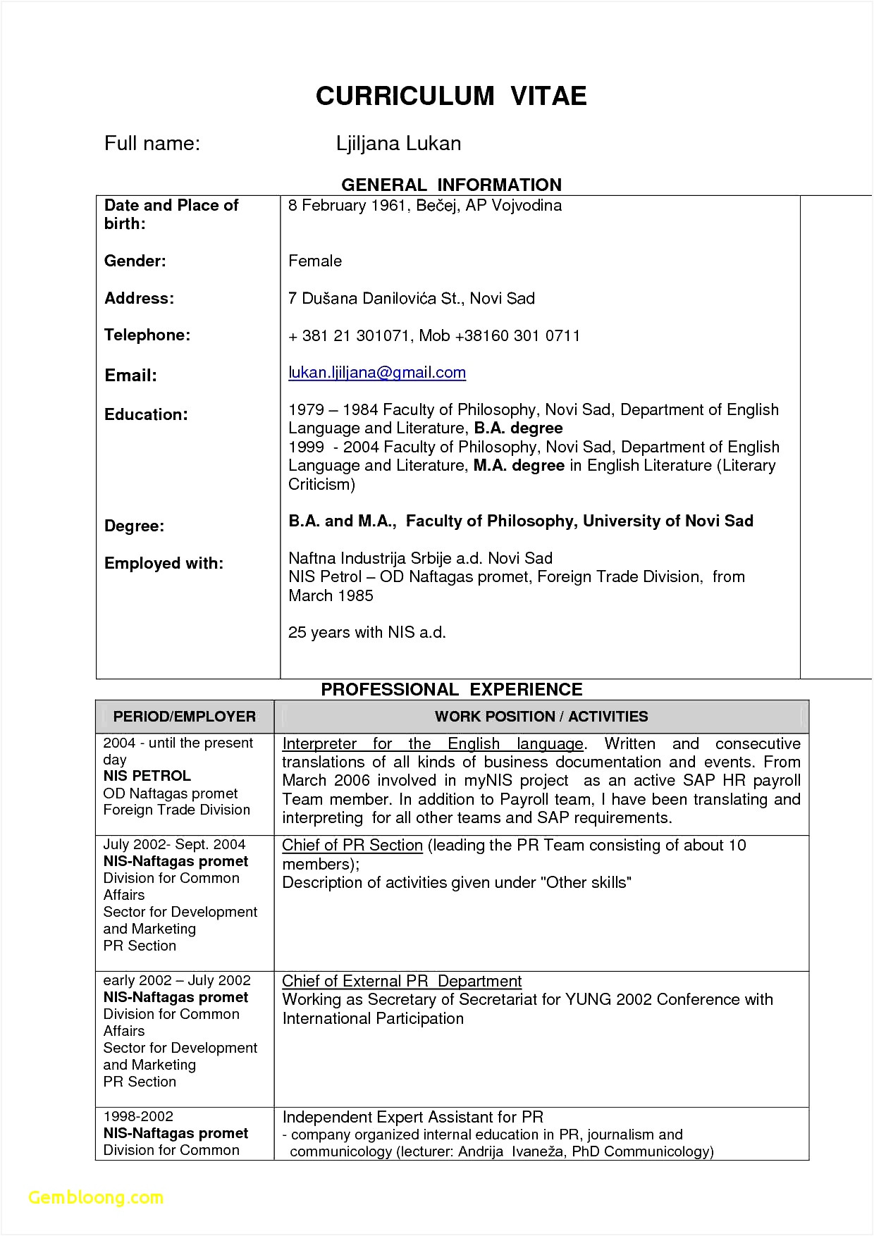 blank cv template to fill in uhasqd