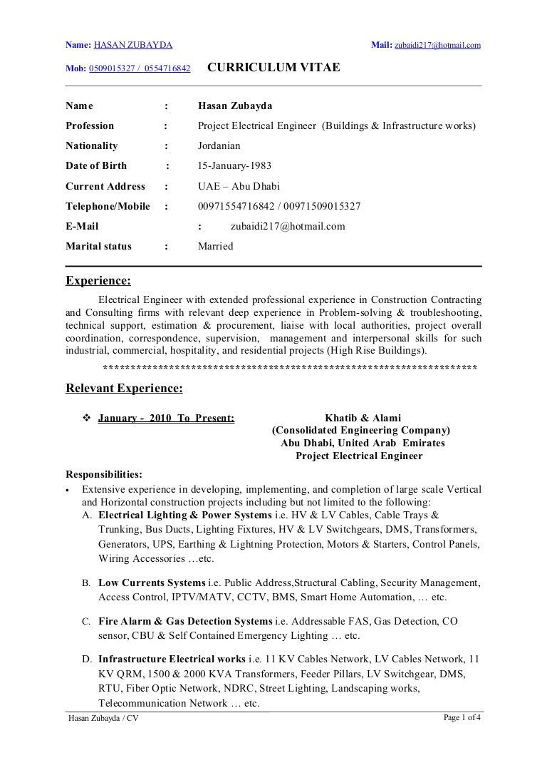 electrical engineer resume 2015 50412678