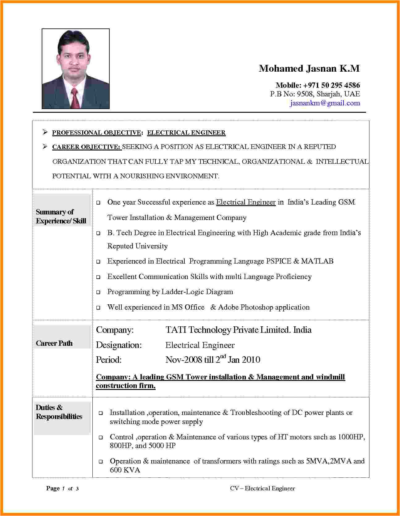 9 curriculum vitae examples for engineers