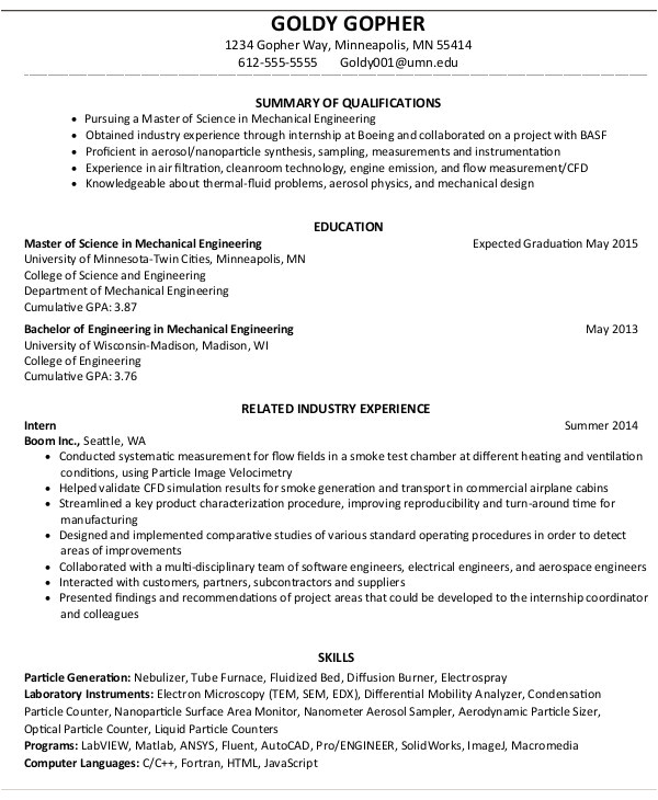 engineering resume template