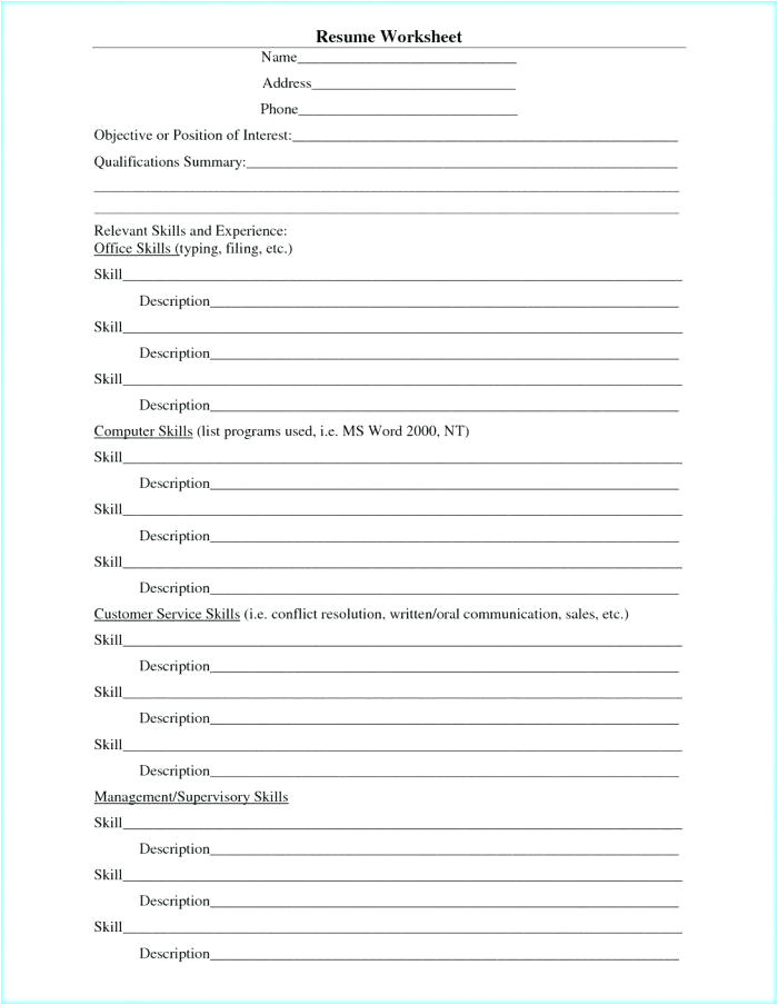 resume template for highschool students