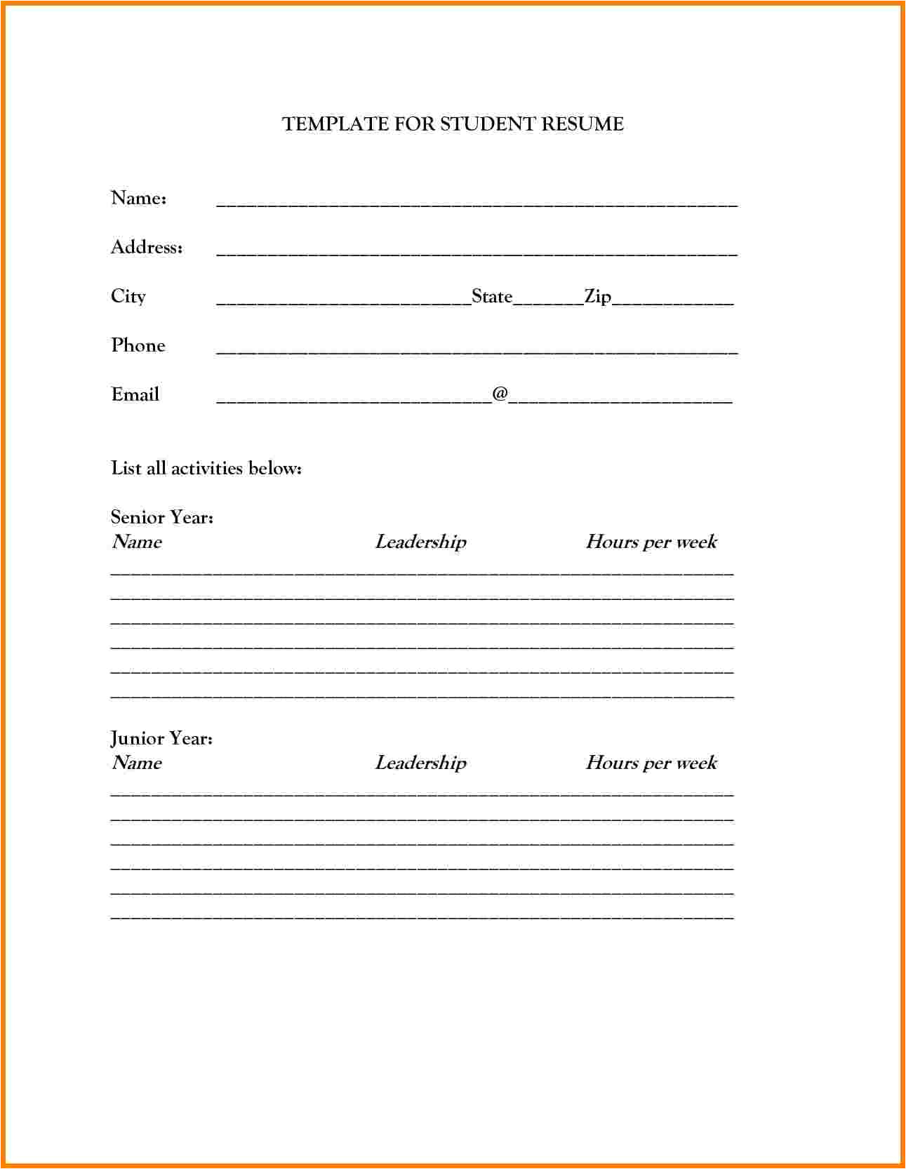 10 fill in resume template pdf