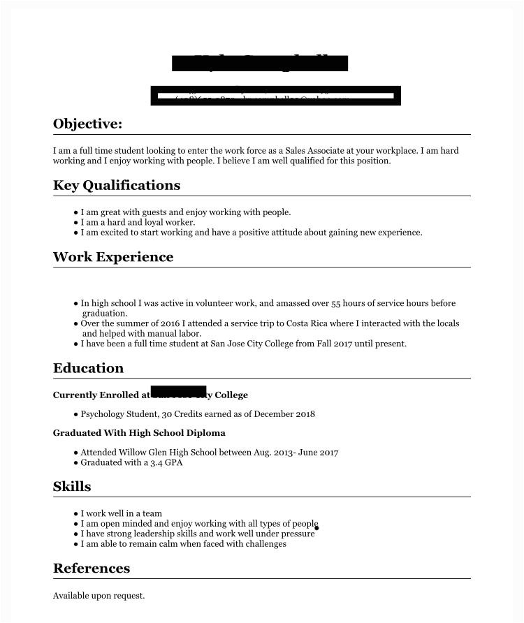 ive been asked to bring a resume to my first job
