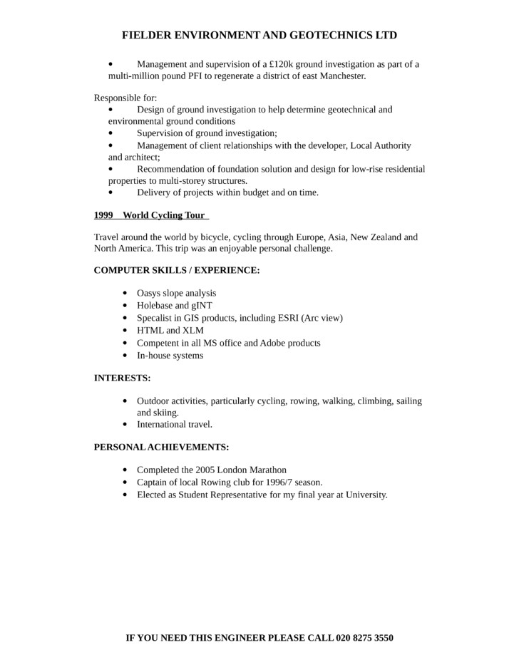 clean geotechnical engineer resume templates and samples page3