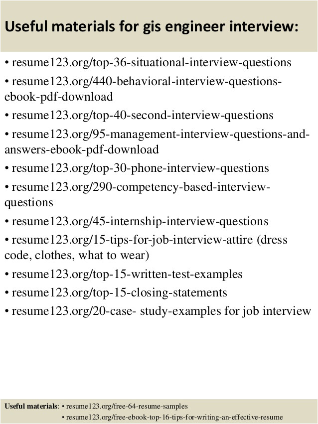 top 8 gis engineer resume samples