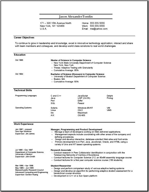 good resume format in ms word 4