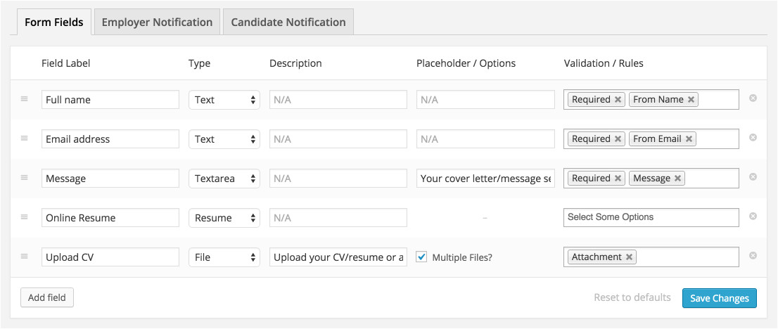 Html Code for Job Application with Resume Upload form Applications Wp Job Manager