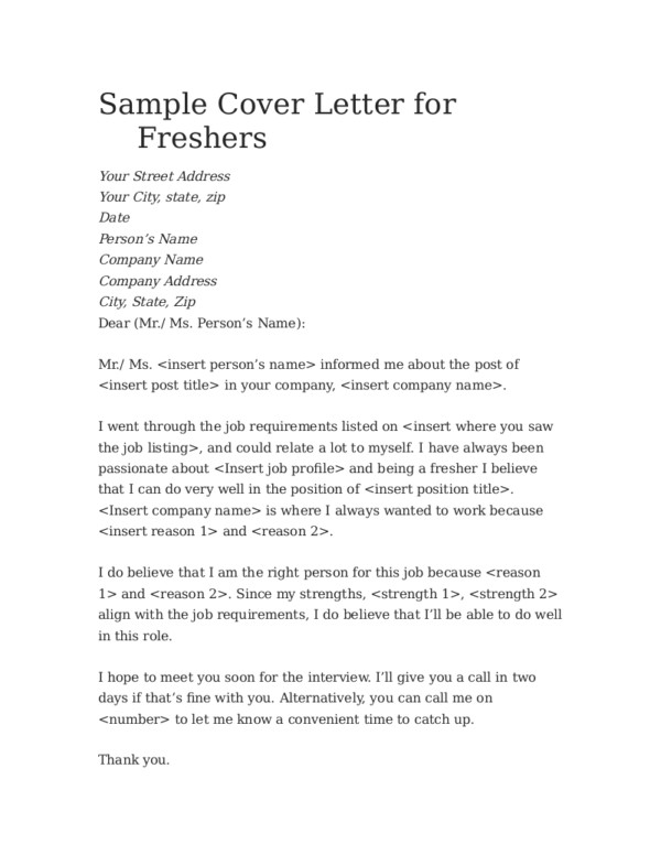 first time job seeker cover letter