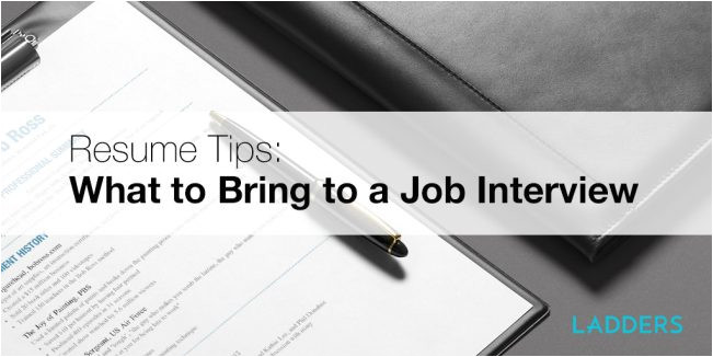 resume tips what to bring job interview