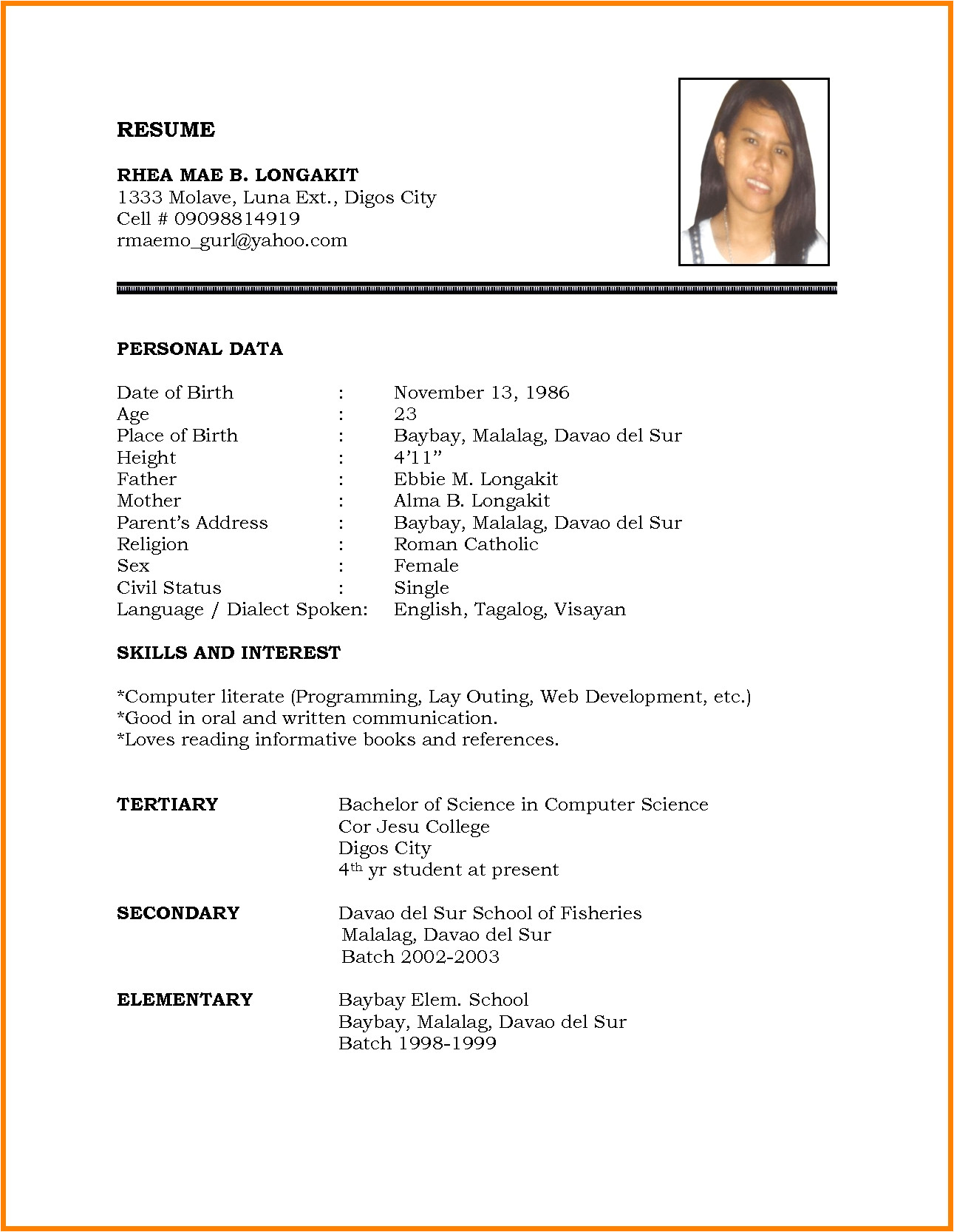 7 job resume format pdf