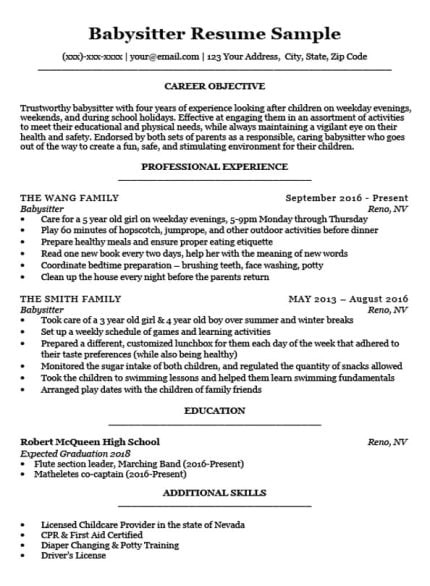 high school student resume sample