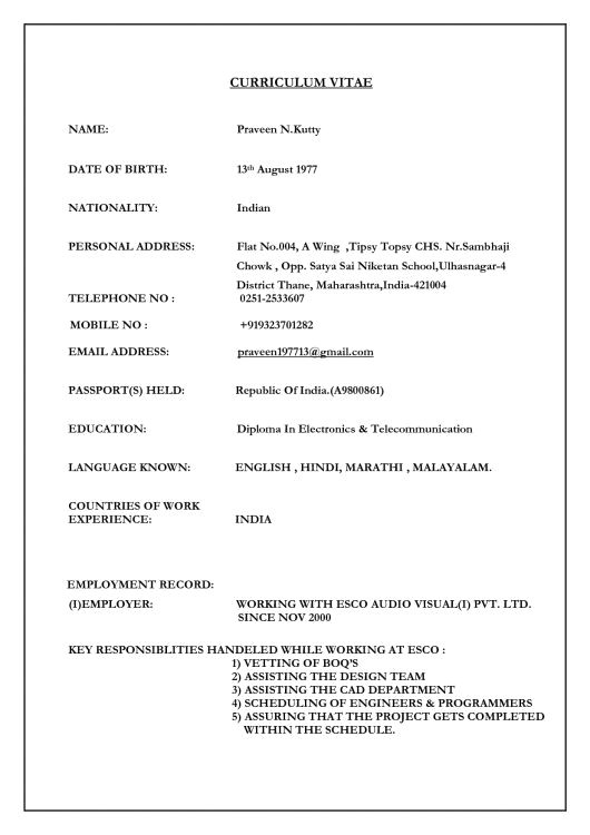 Marriage Resume format for Girl In Word Marriage Resume format for Girl Free Download Cv format