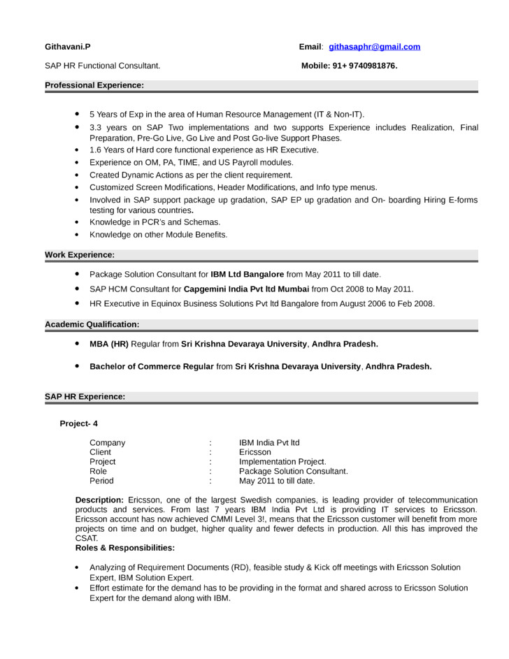 professional hr consultant resume templates and samples