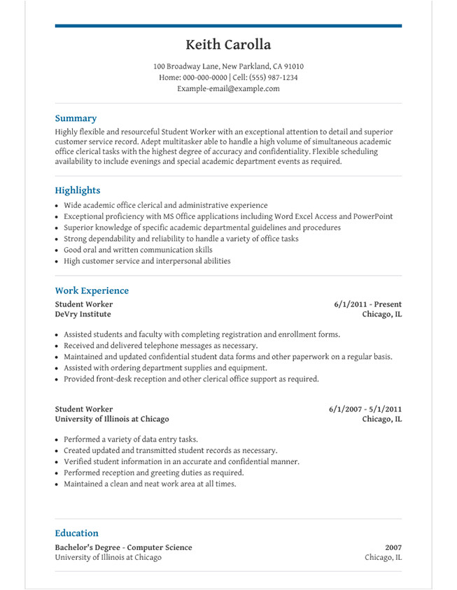 how to write a resume high school student