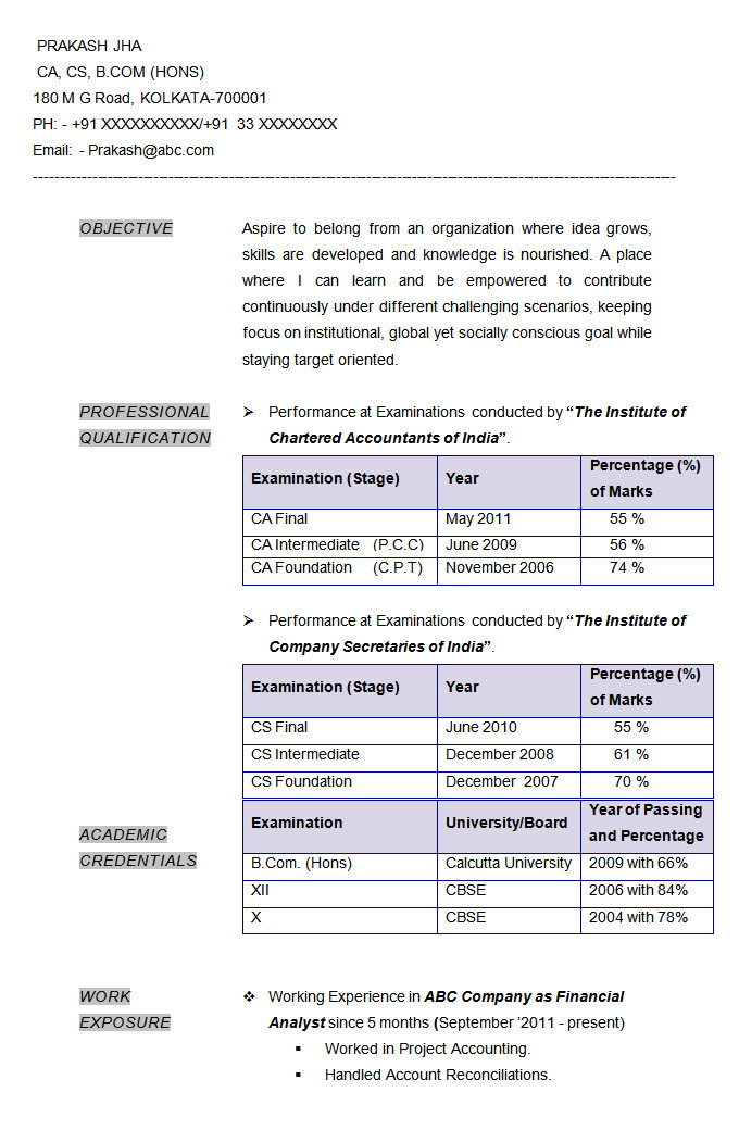 Resume format In Word for Accountant 23 Accounting Resume Templates Pdf Doc Free