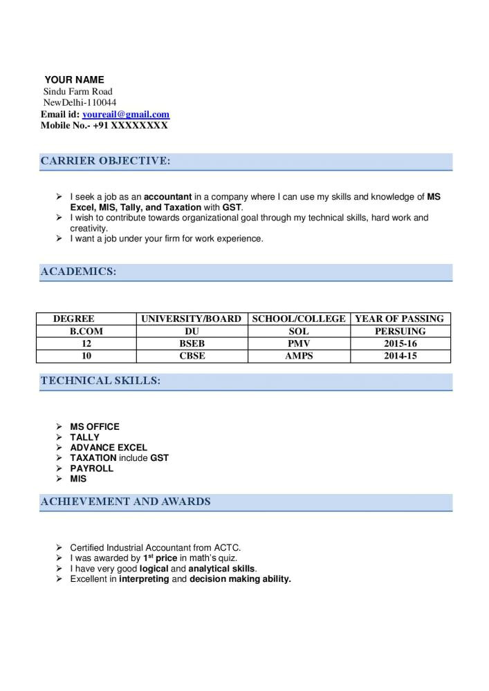 resume for ca articleship samples examples download