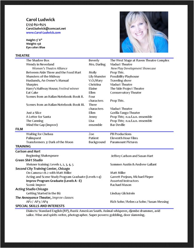 10 acting resume template for microsoft word
