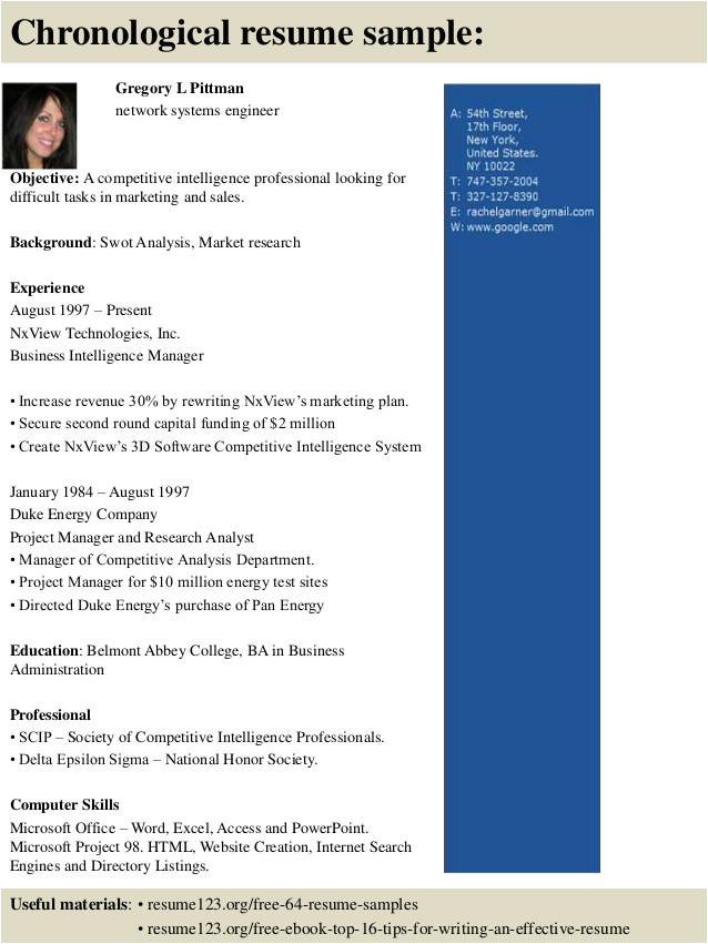 top 8 network systems engineer resume samples