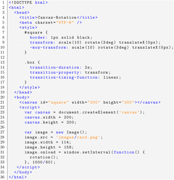 listings code style for html5 css html javascript
