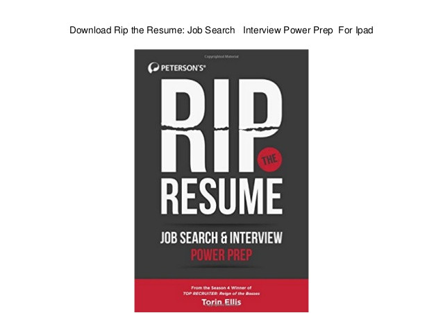 download rip the resume job search interview power prep for ipad