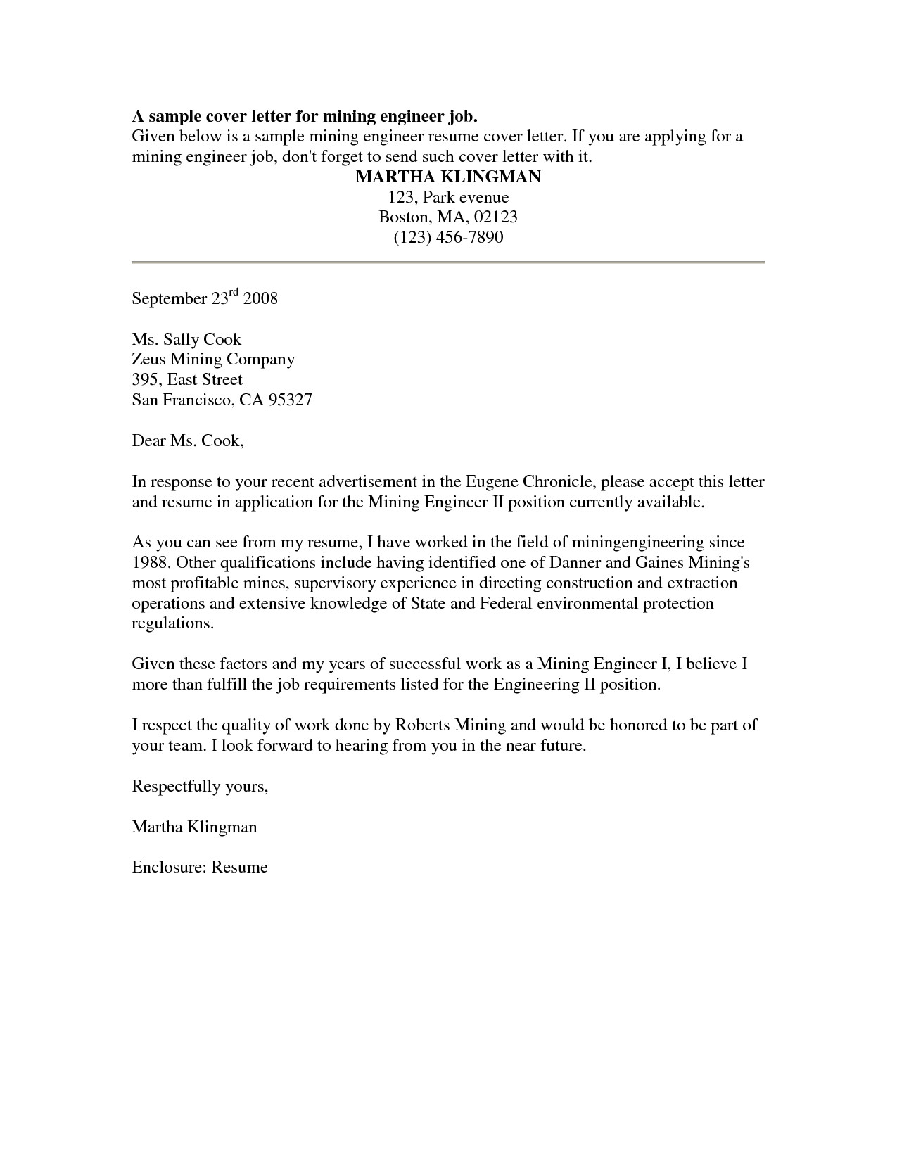Sample Cover Letter for Job Application Resume Cover Letter Sample Free Sample Job Cover Letter for
