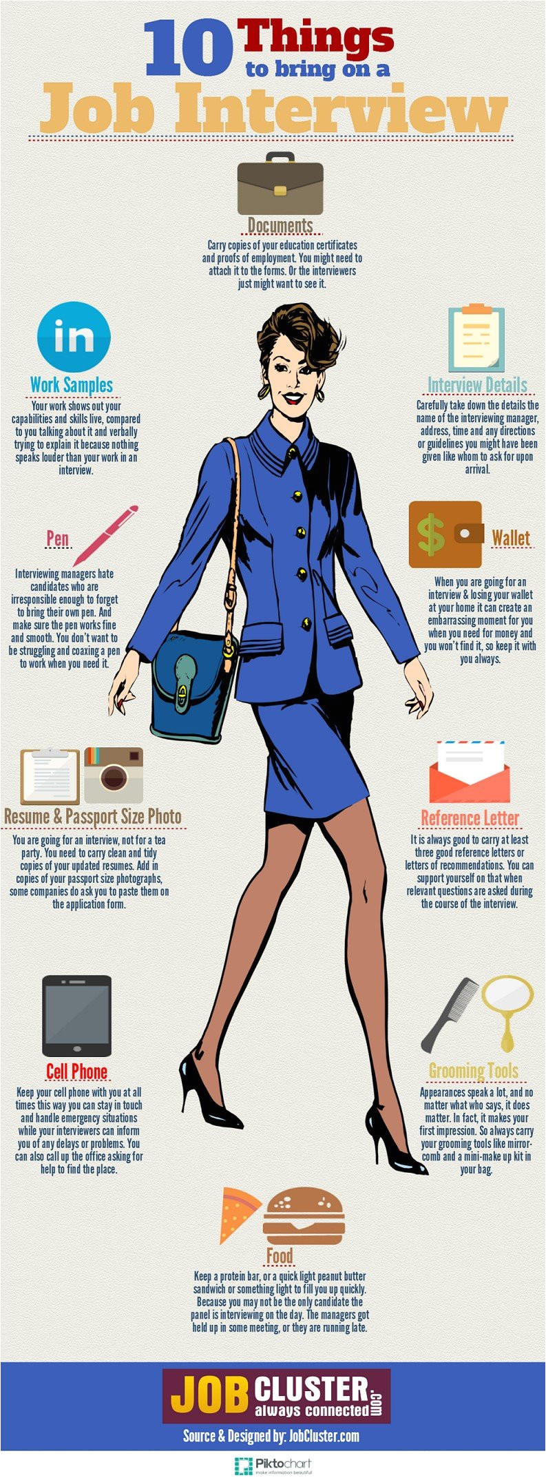 top 10 things take job interview infographic