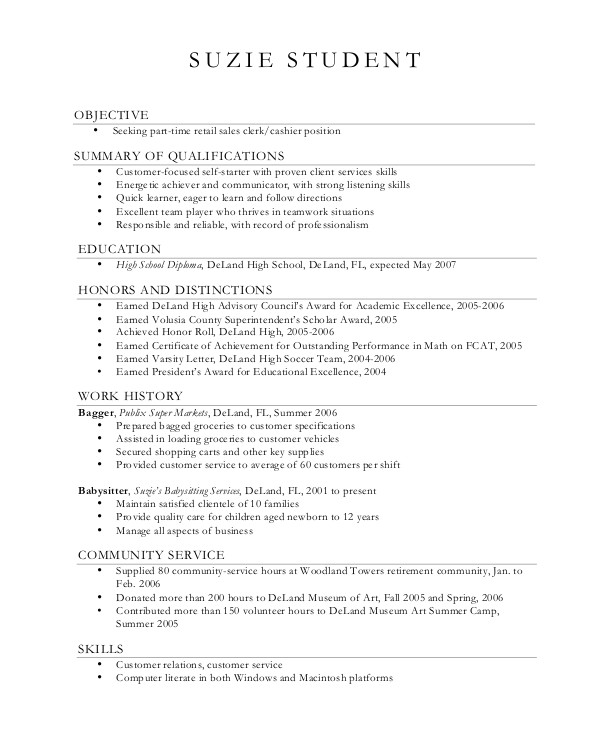 simple resume example
