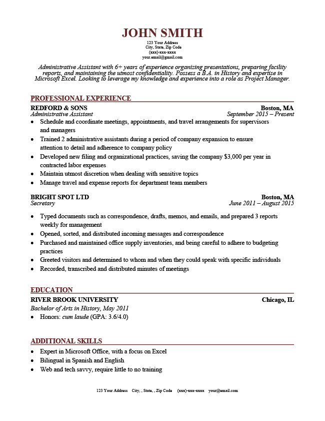 resume examples simple