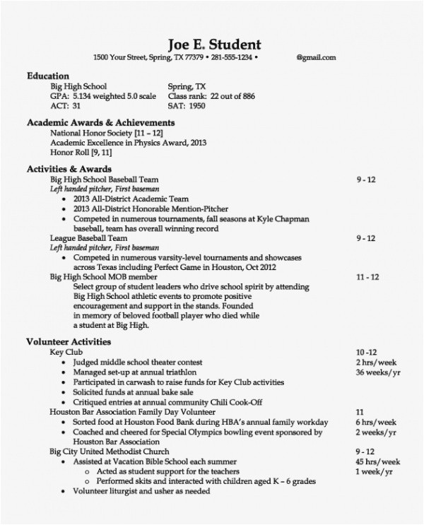 best examples of resumes