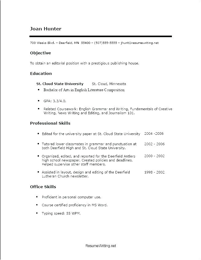 resume template for australia