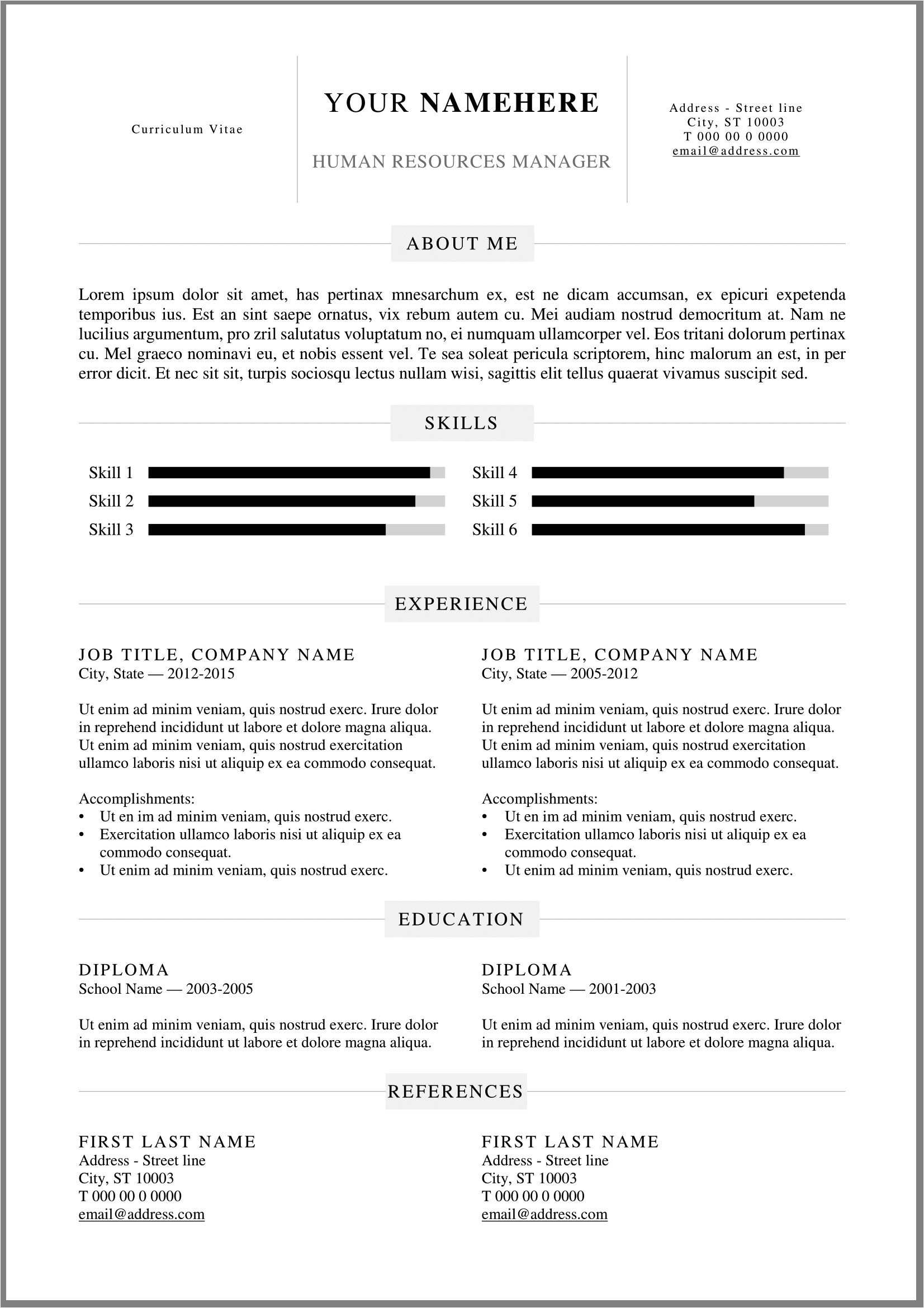 20 free resume word templates impress employer