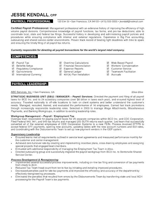 7 samples of professional resumes