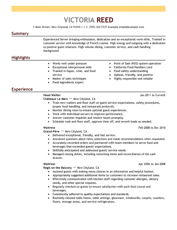 7 samples of professional resumes