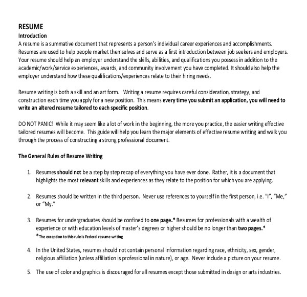 Write An Application Along with Your Resume for A Job 12 Resume Writing Template Free Sample Example format