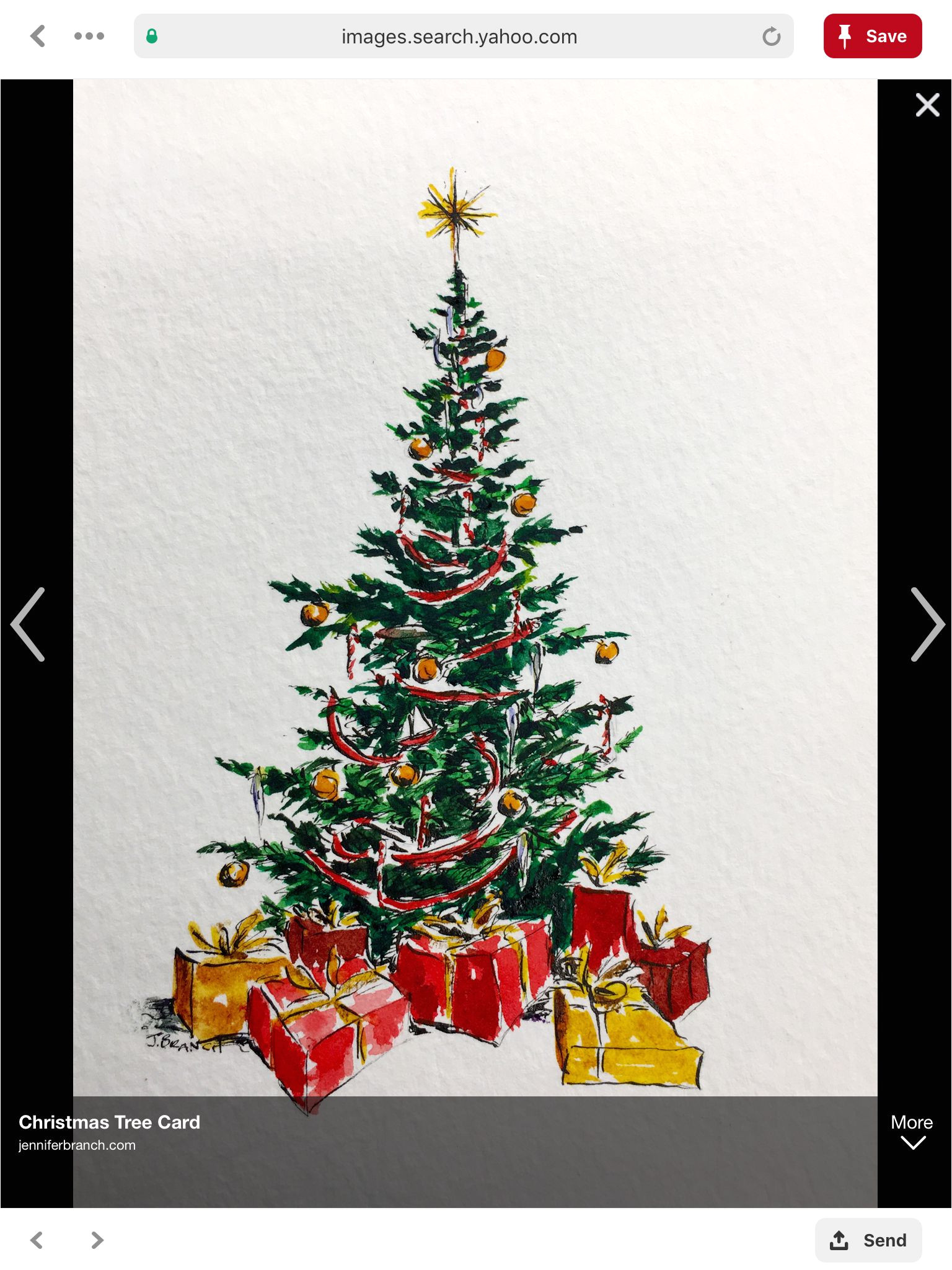 6 X 8 Christmas Photo Cards Pin by Shann On Watercolor Cards Christmas Tree Painting