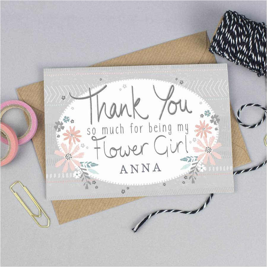 original thank you for being my flower girl card personalised jpg