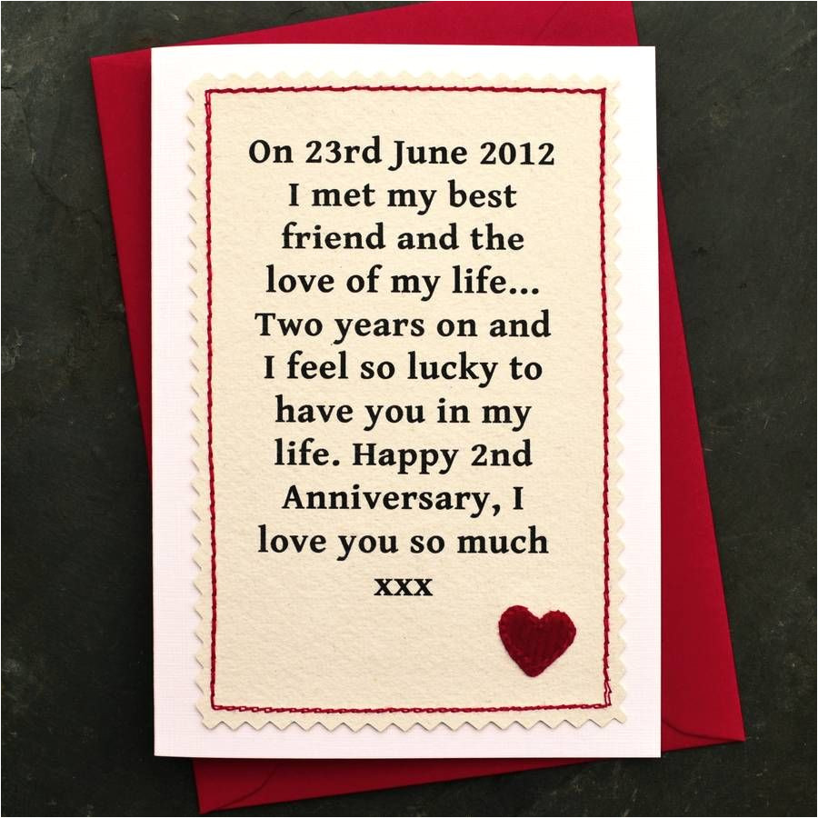 Anniversary Card Quotes for Girlfriend when We Met Personalised Anniversary Card with Images