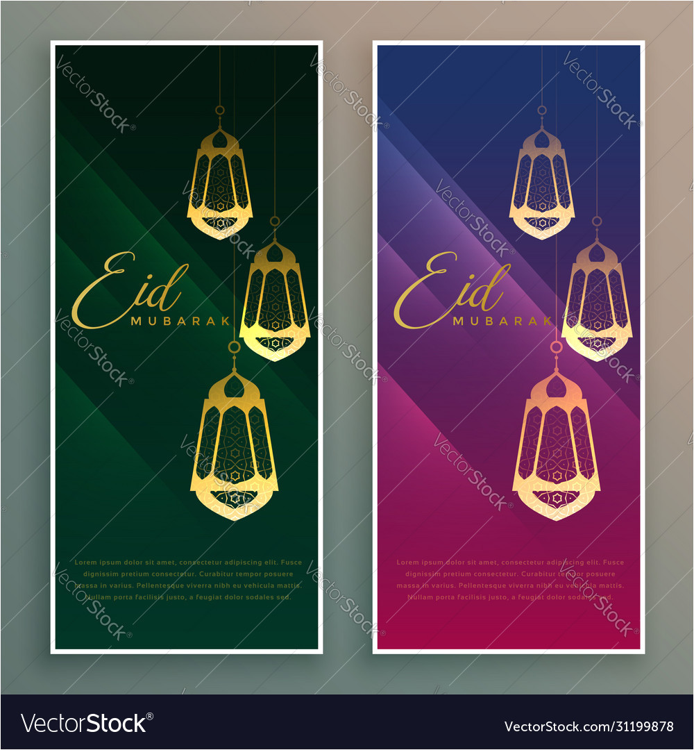 eid mubarak beautiful banners set vector 31199878 jpg