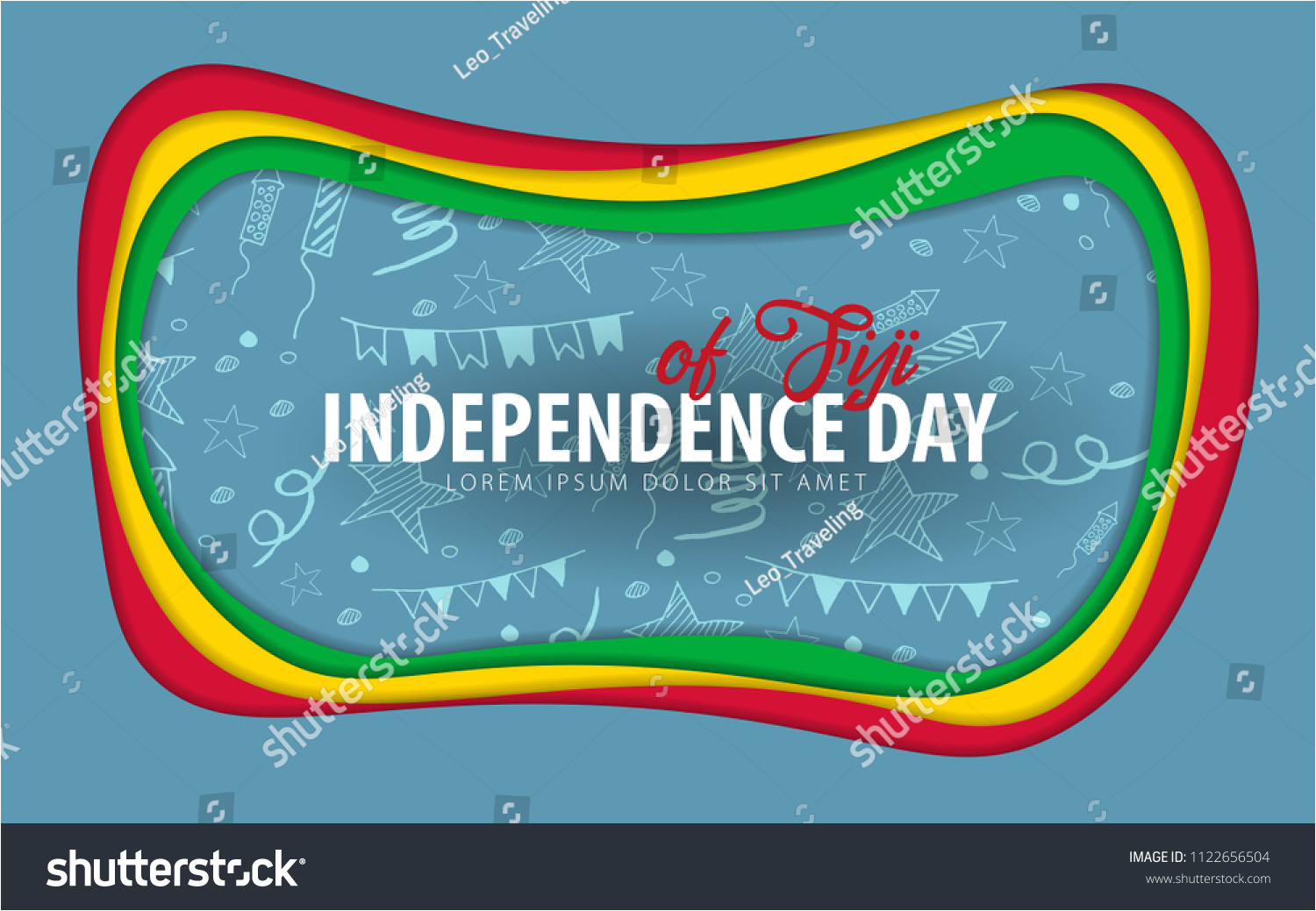 stock vector fiji independence day greeting card paper cut style 1122656504 jpg