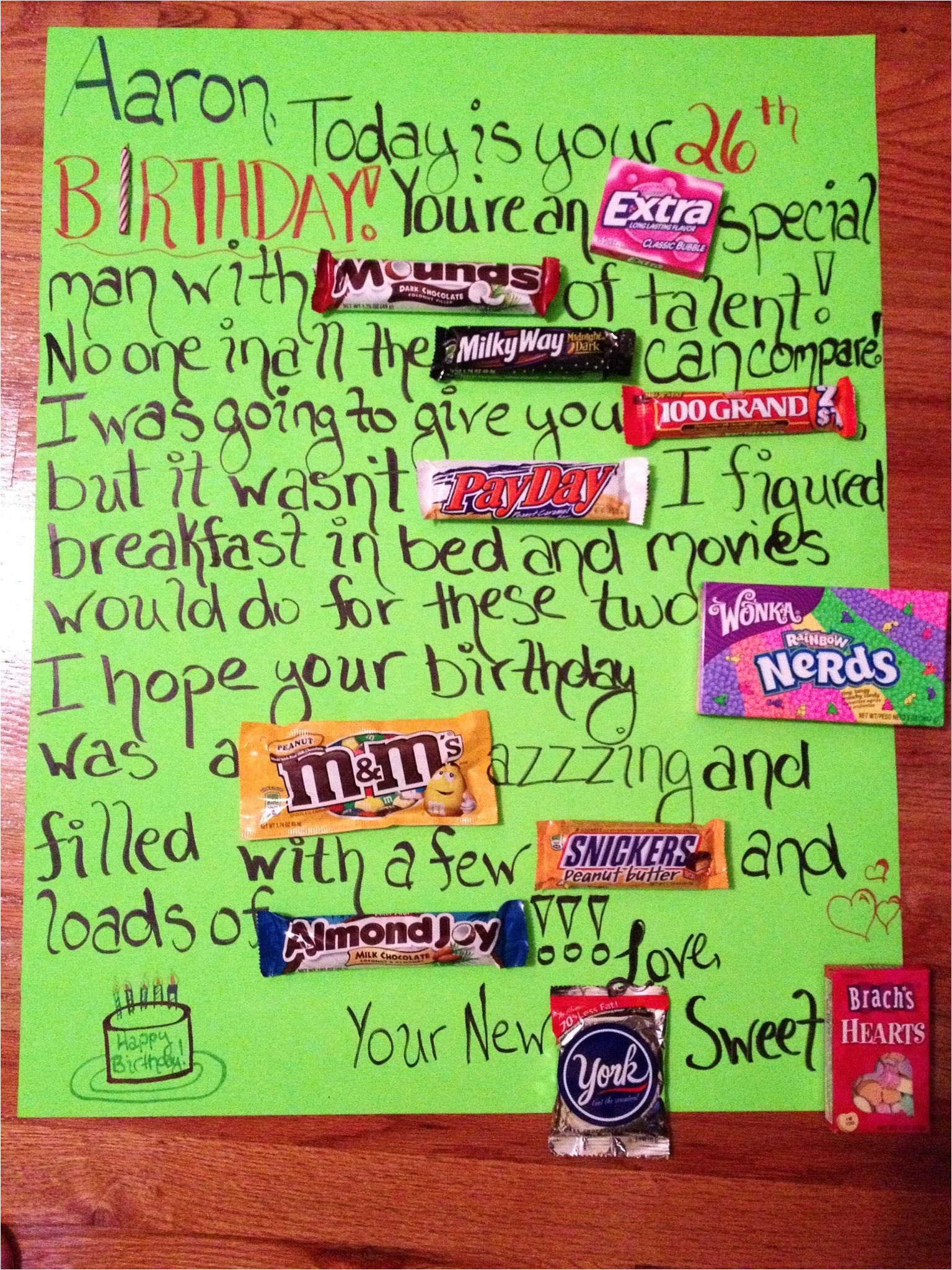 Beautiful Things to Write In A Birthday Card Candy Bar Birthday Card with Images Candy Bar Birthday