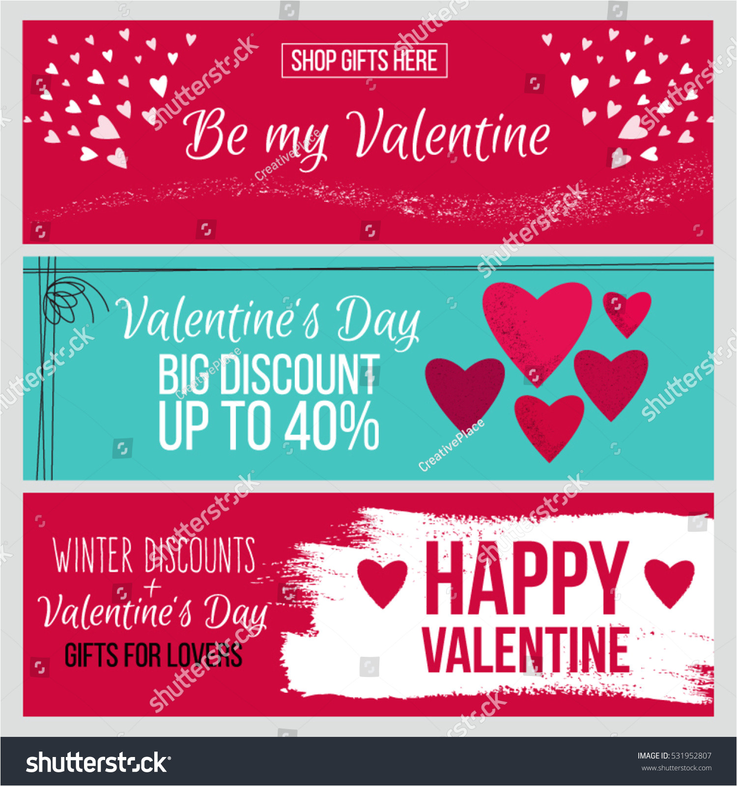 stock vector set od modern flat valentine s day greetings cards banners vouchers and sale promotion flyers cards 531952807 jpg