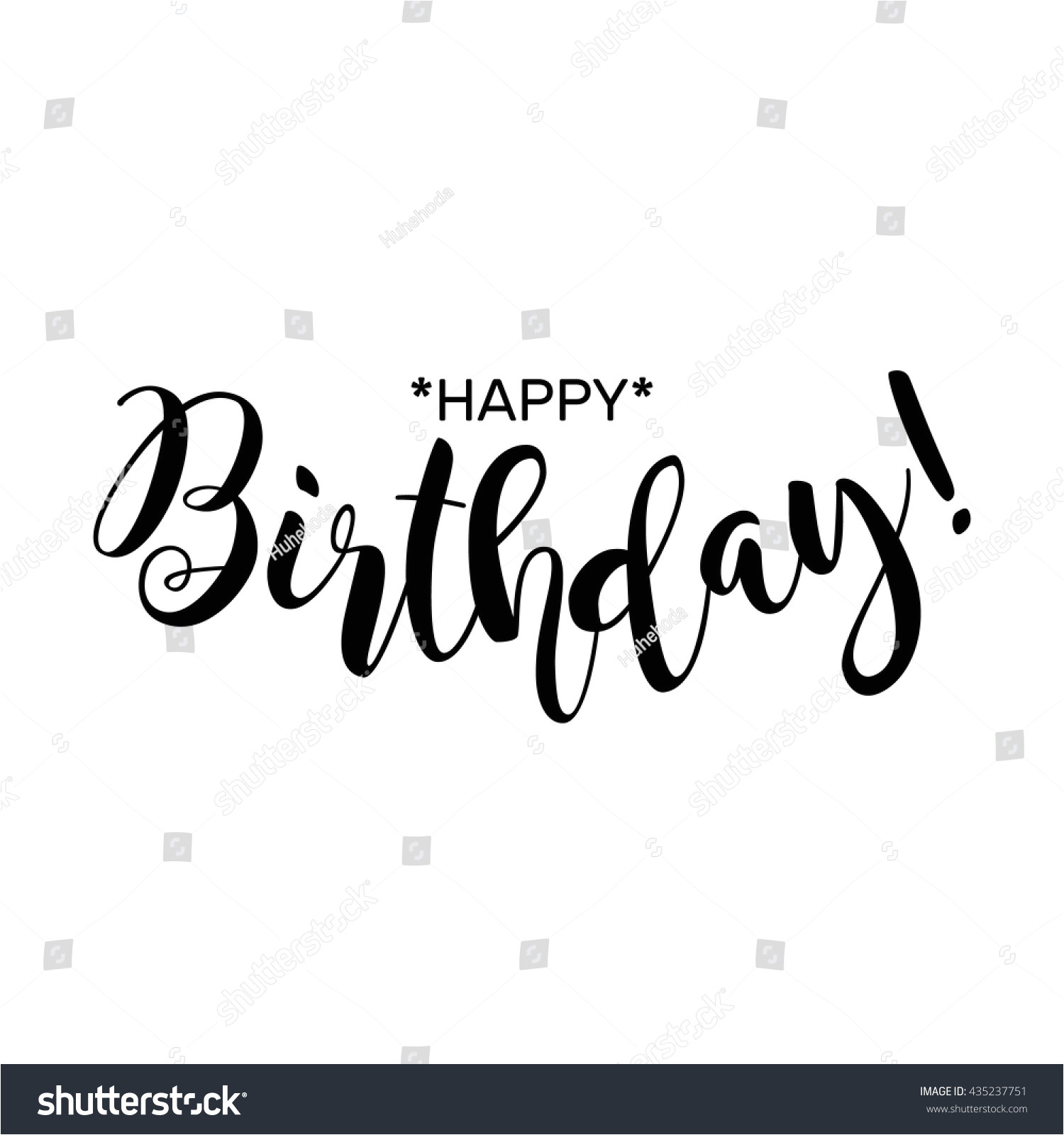 stock vector happy birthday beautiful greeting card poster with calligraphy black text word hand drawn design 435237751 jpg