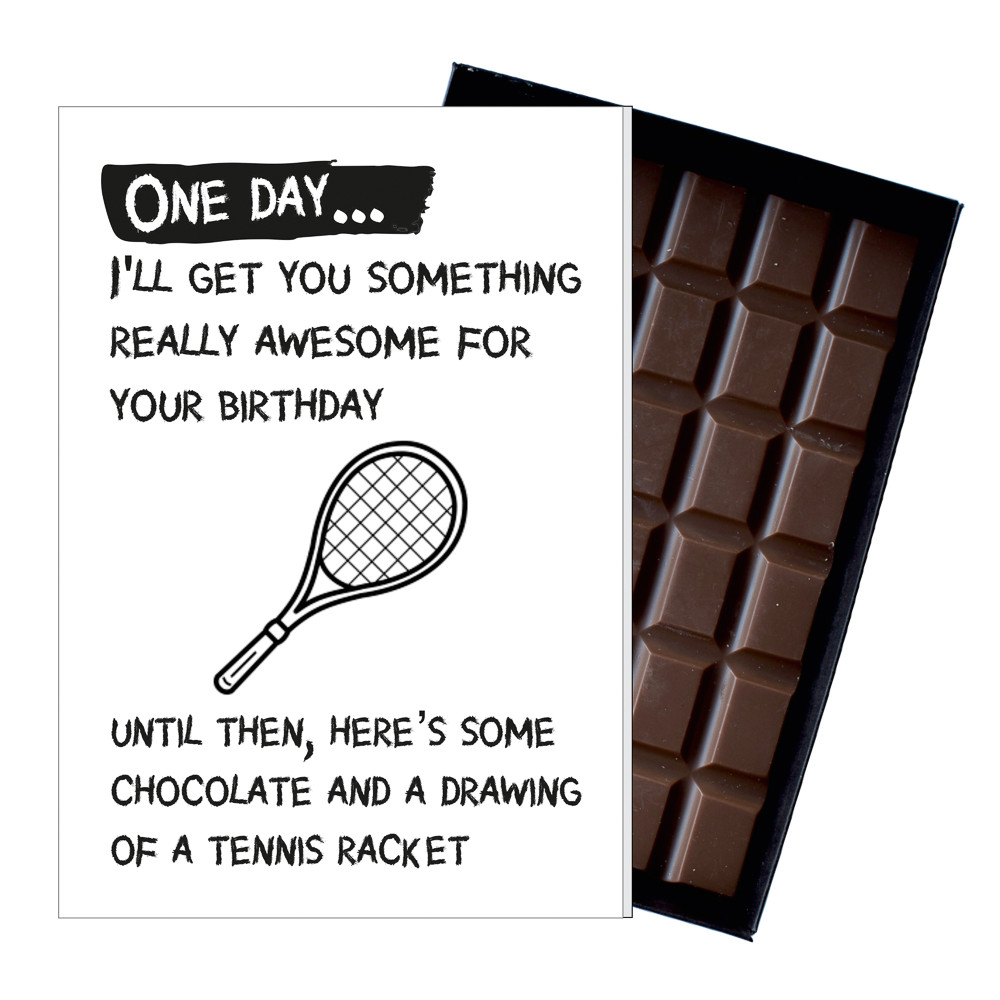 funny birthday gift rfor tennis player chocolate present for men or women oncocoa od140 jpg